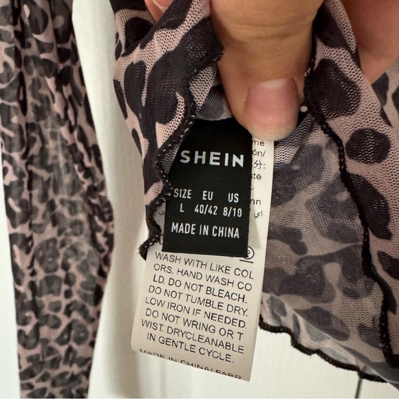 Leopard Print Mesh Top - Picture 4 of 4
